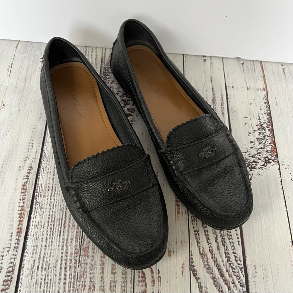 Coach Black Leather Loafers